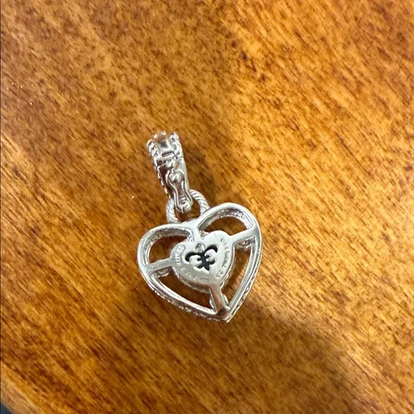 Judith Ripka Sterling Silver Pendant & Earring Heart Set - Picture 4 of 4